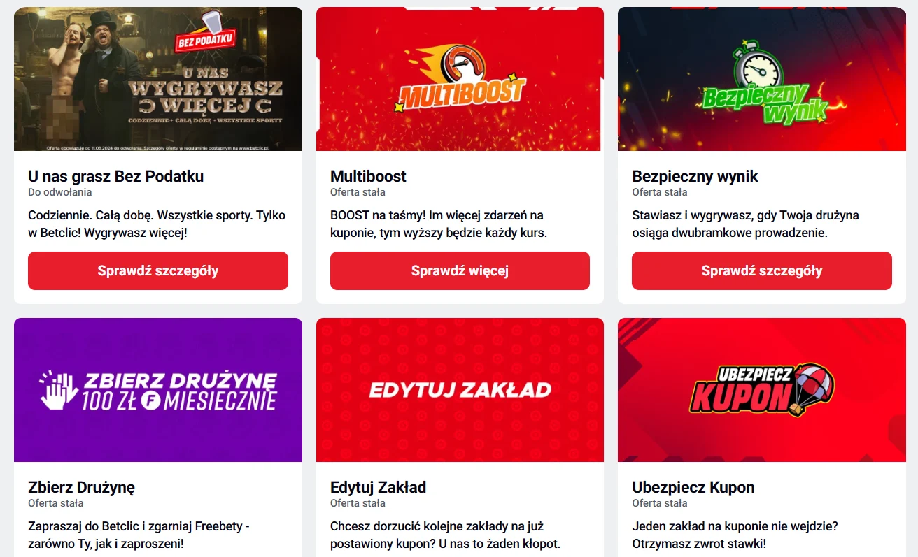 Betclic bonusy
