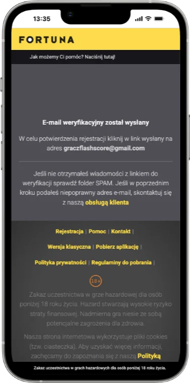 fortuna rejestracja final