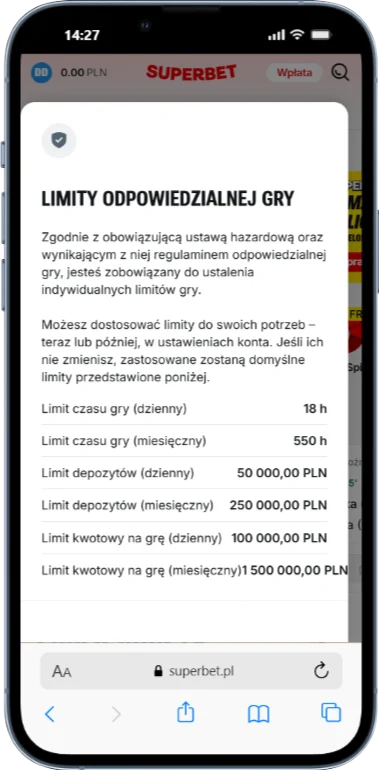 Superbet rejestracja krok 5