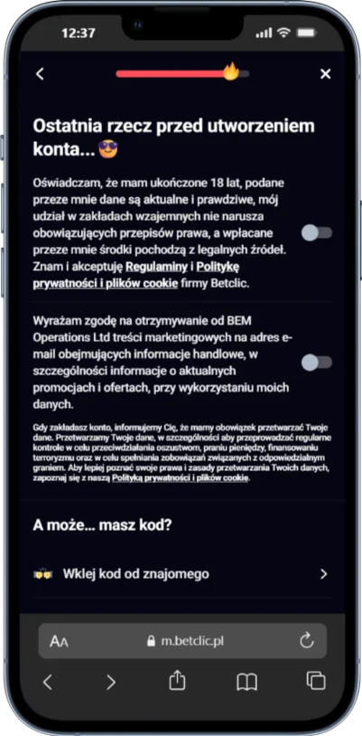 Betclic rejestracja 5