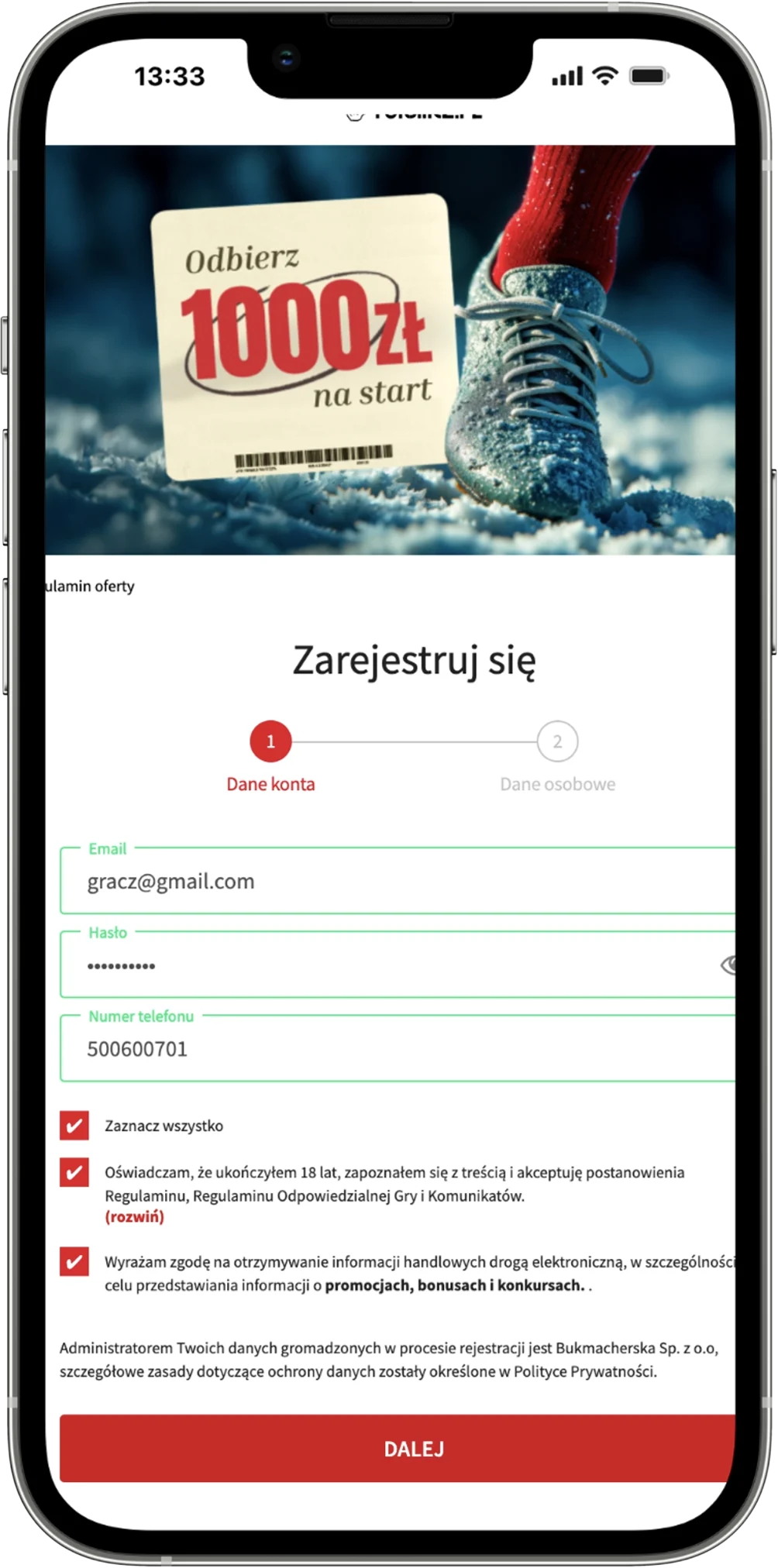 rejestracja fuksiarz 2